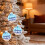 Christmas Beach Glass Ball Ornament Blue 5