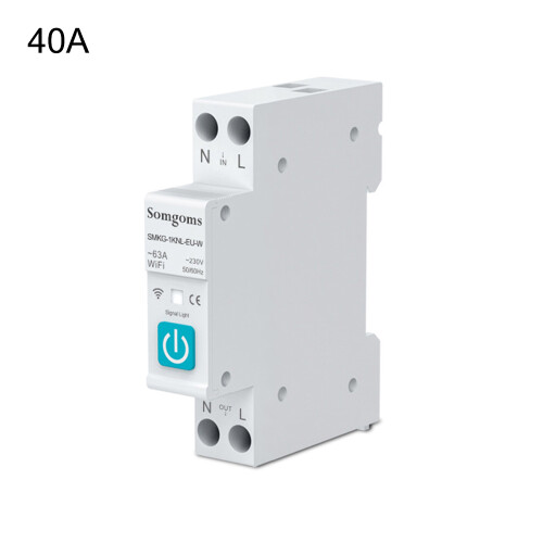 Tuya Wi-Fi Smart Circuit Breaker 1P DIN Rail Timer Switch