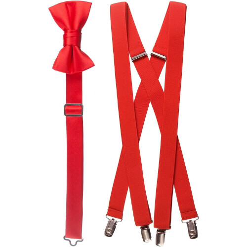 Bow Tie and Suspender Set Multiple Sizes Colors