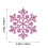 Christmas Snowflake Ornaments Pink Glitter Plastic 12 Pcs 1