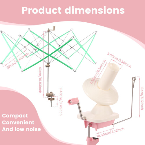 Plastic Manual Yarn Ball Winder Adjustable Umbrella Swift 1