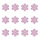 Christmas Snowflake Ornaments Pink Glitter Plastic 12 Pcs 2