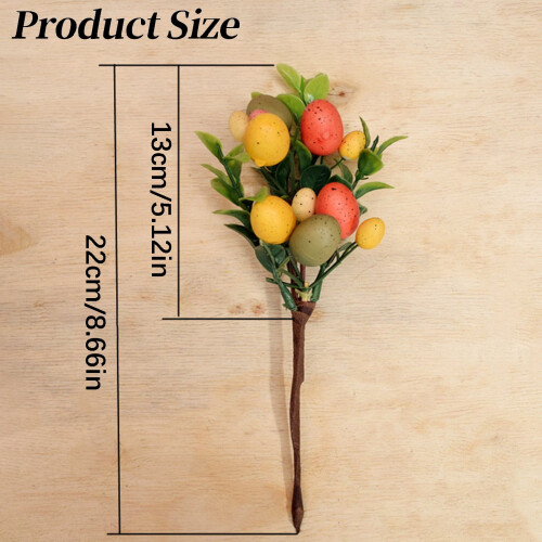 Easter Egg Branch with Greenery Berries Flowers 1 pc 2