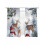 Christmas Sheer Curtains Red Snowman Deer Pine Tree Design 1