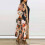 Women's Geometric Patchwork Cardigan Long Sleeve Orange XL 6