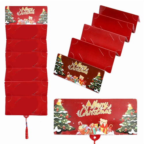 Christmas Cash Gift Envelope 2026 Red Foldable Money
