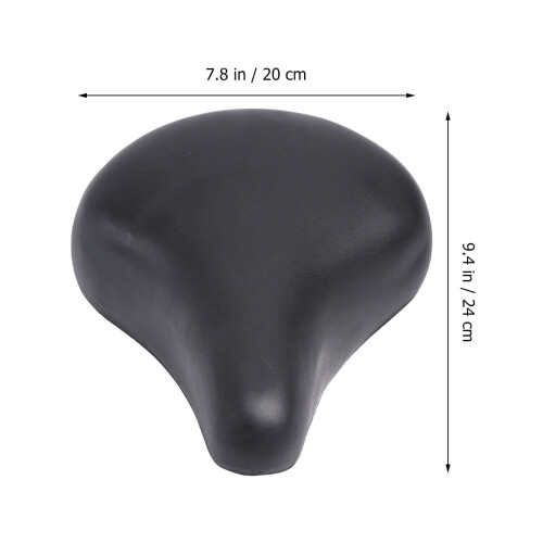 Bike Seat Saddle Ergonomic Design Black Rubber Plastic 1