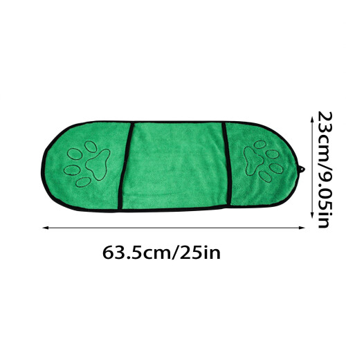 Microfiber Chenille Dog Towel with Hand Pockets, 1 Pack 1
