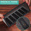 Black Magnetic Floor Vent Covers Plastic Rectangle 4PCS 4