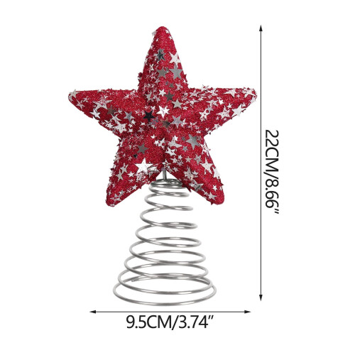 Star Tree Topper Red White Blue Glitter 1 pc 1