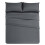 Bedding Set Polyester 4-Piece Grey California King 1