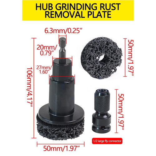 Rust Removal Tool for Brake Hubs with Plastic Material 2