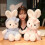 Simulated Rabbit Plush Doll Green 15.7 Inches 1 Piece 5