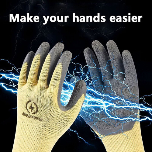 Insulating Gloves 400V Rubber Electrician Work Gloves 1 Pair 1