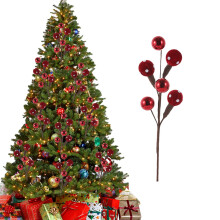 Christmas Foam Candy Ball Tree Stems Red Green Holiday
