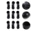 Santa Boots Ornament Black Plastic 12 pcs 1