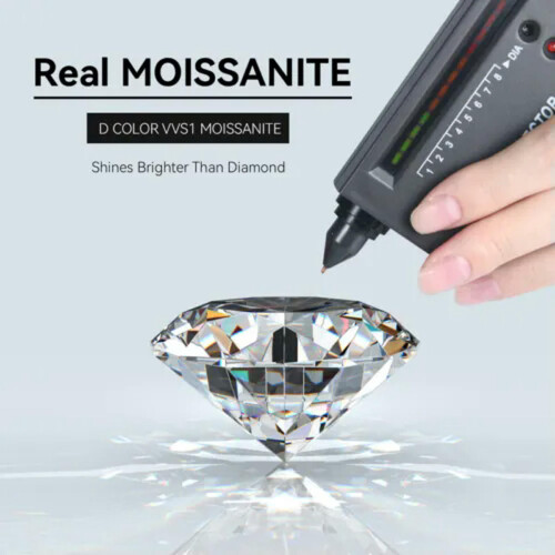 Moissanite Ring Sterling Silver Solitaire 0.5 Ct 2