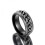 Men's Titanium Wedding Band with Rotatable Chain Texture 2