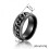 Men's Titanium Wedding Band with Rotatable Chain Texture 5