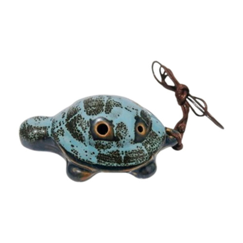 Ceramic Turtle Flute White Porcelain 6-Hole 1