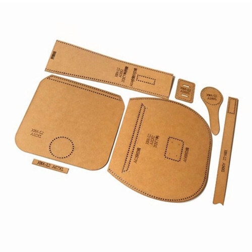 Leather Handbag Sewing Pattern DIY Craft Template 21x19x6.5 1