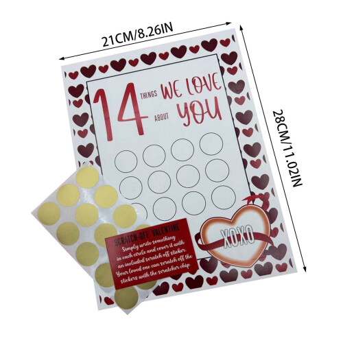 Valentine's Day Scratch-Off Gift Card with 14 Romantic Date 2