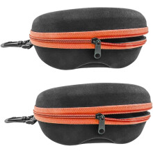 Hard Shell Sunglasses Case with Zipper and Plastic Hook