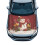 Christmas Yeti Car Hood Cover Polyester Elastic 1pc 1