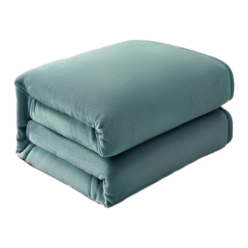 Cooling Flannel Blanket Microfiber Polyester 1.2x2m Green 1