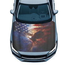 Bald Eagle American Flag Hood Cover Tear-Resistant