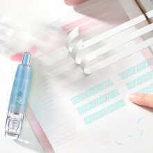 Colorful Push-Button Tape Pen Double-Sided Dots Correction
