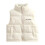 White Sleeveless Down Vest for Kids Collared Zip-Up 1 Pack 1