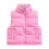 Kids Thermal Vest Pink Sleeveless Collared Thick Puffer 1