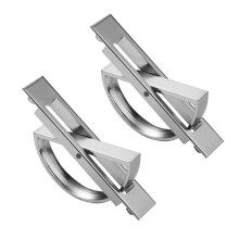 Tatami Cabinet Handle Hidden Grip Pull Silver 2 pcs