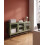 Beliani Glass Display Sideboard DEVON 115 cm Metal Green 2