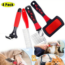 Pet Grooming Kit Dematting Comb Slicker Brush Steel Comb