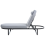 Beliani Sun Lounger with Cushion RONCOLO Metal Grey 4