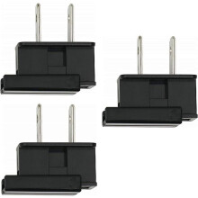 Male Vampire Plug SPT-2 Black ZE-23 8A 125V Pack of 3