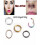 Surgical Steel Double Stack Hoop Clicker Ring Black 16g 6mm 5
