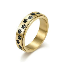Anxiety Ring Stainless Steel Rose Gold 6