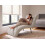 Beliani Chaise Longue QUILLY Corduroy Taupe 2
