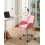 Beliani Desk Chair PRIDDY Boucle Pink 2