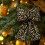Sequined Christmas Bow Pendant Black 2