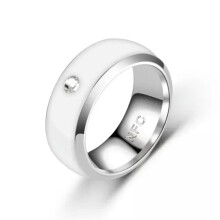 Stainless Steel NFC Digital Finger Ring for Android - White