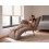 Beliani Chaise Longue QUILLY Corduroy Dark Beige 2