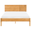 Beliani Bed Pine Wood FLAVIGNAC 140 x 200 cm (EU Double) Light Brown 4