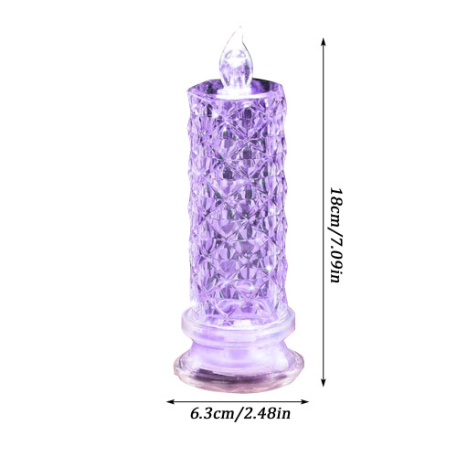 Rose Shadow LED Flameless Pillar Candles 4PCS Red 1
