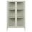 Beliani Glass Display Cabinet NASH 90 cm Metal Light Beige 4