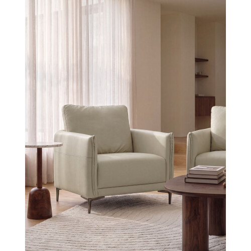 Beliani Armchair CILENS Fabric Light Beige 1