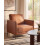 Beliani Armchair CILENS Fabric Golden Brown 2